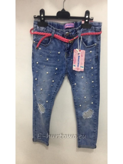 Spodnie jeans dziewczęce 0409B (8-16)