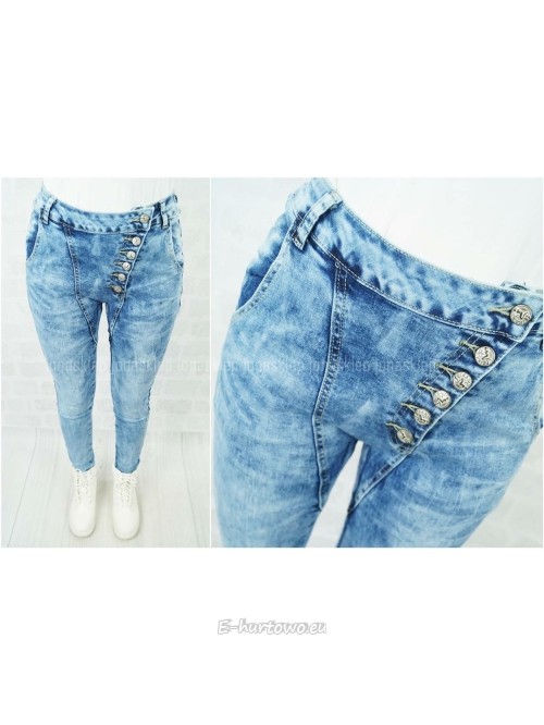 Spodnie damskie jeans guzki LA15 (Xs-XL)