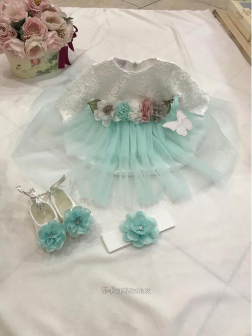 Sukienka niemowlęca wizytowa (0-3, 3-6) SU15