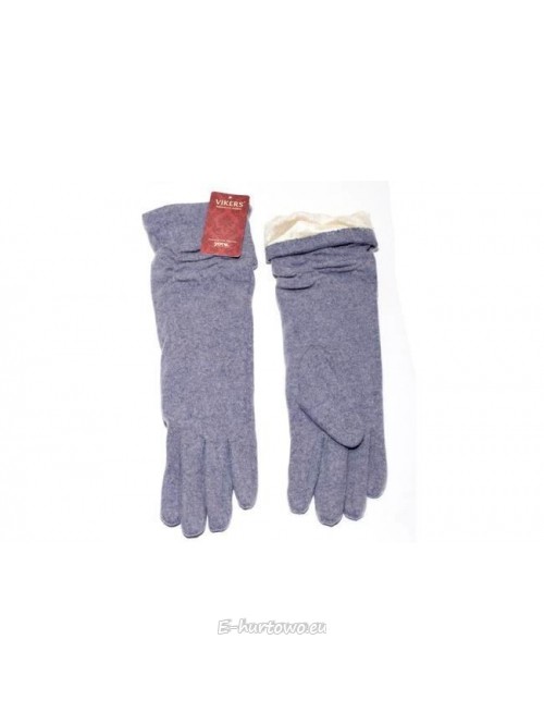 Rękawiczki Angora gruba długa jasny fiolet