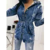 Kurtka damska z kapturem AA1128 (xs-xl)