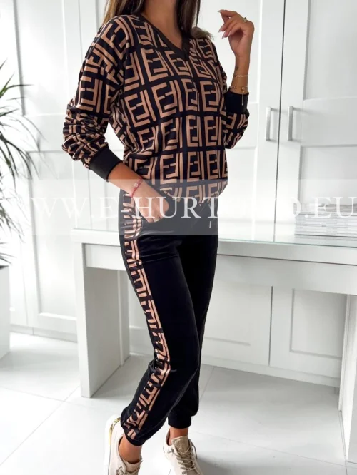 Komplet dres welurowy damski ST589771