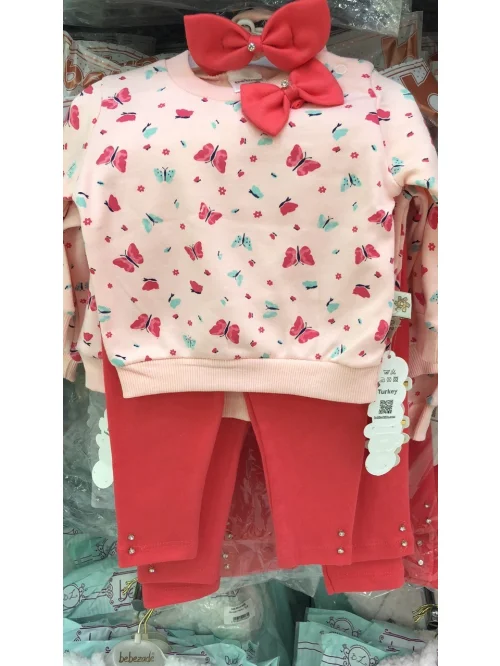 Komplet dziewczęcy AM157 (6-18M)