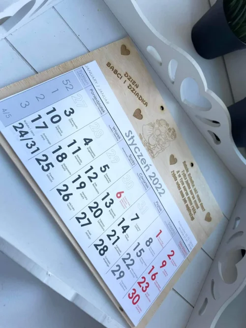 Kalendarz na Dzień Babci i Dziadka