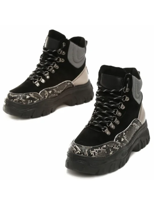 Obuwie damskie 8477 BLACK GREY