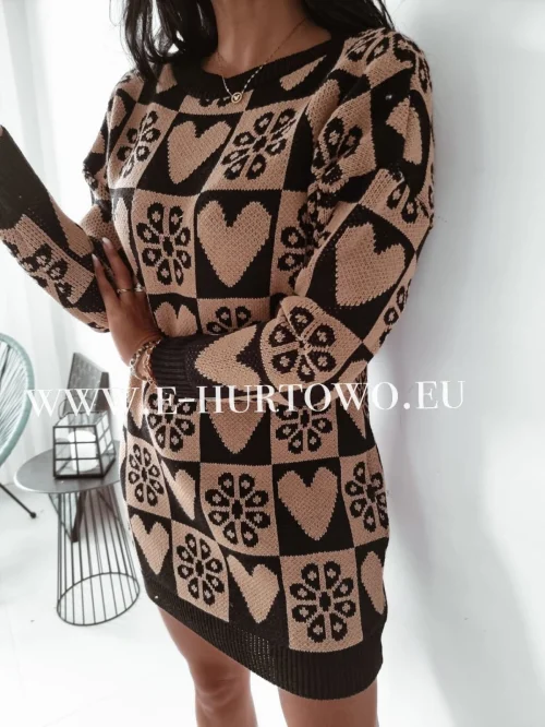 Sweterek tunika damska IK05401