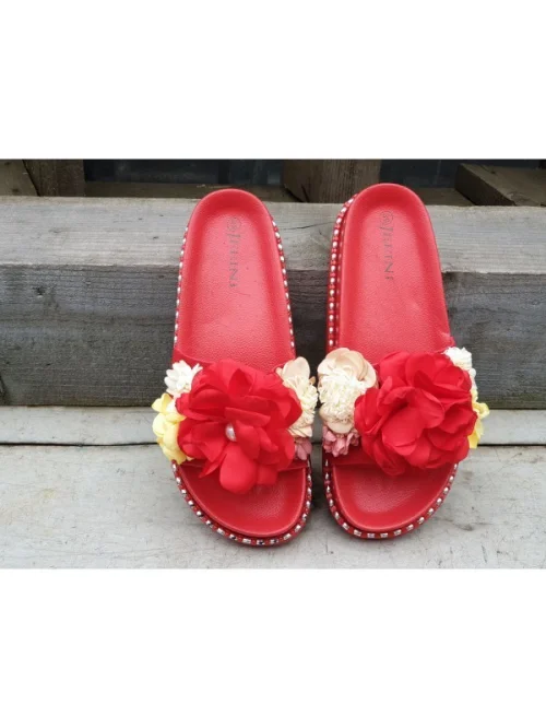 Klapki damskie 6138 RED (36- 41)
