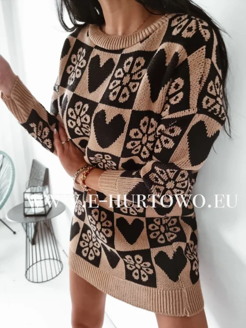 Sweterek tunika damska IK05401