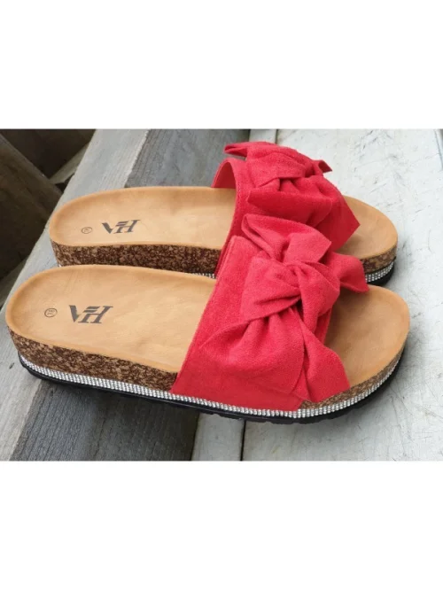 Klapki damskie LS-221 RED(36-41)