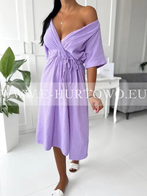 Sukienka damska muślinowa E337789