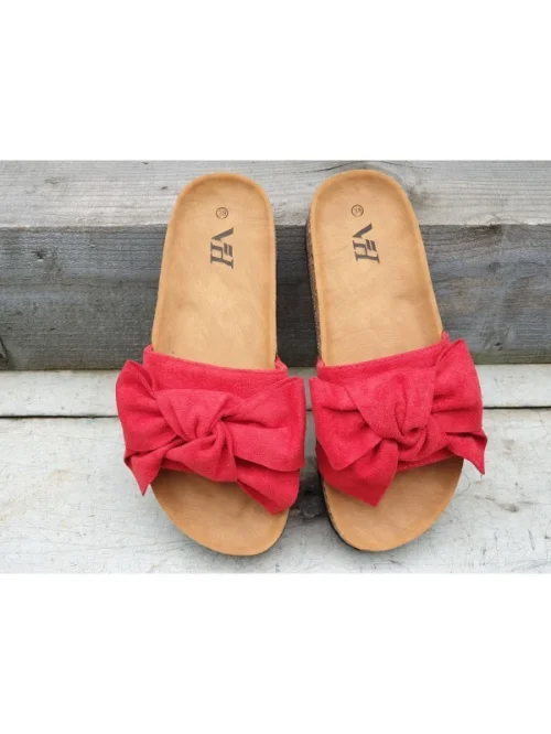 Klapki damskie LS-221 RED(36-41)