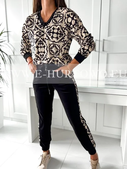 Komplet dres welurowy damski ST589771