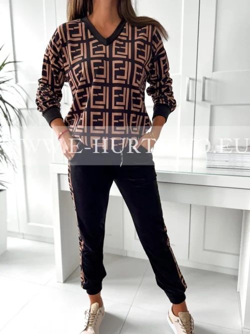 Komplet dres welurowy damski ST589771