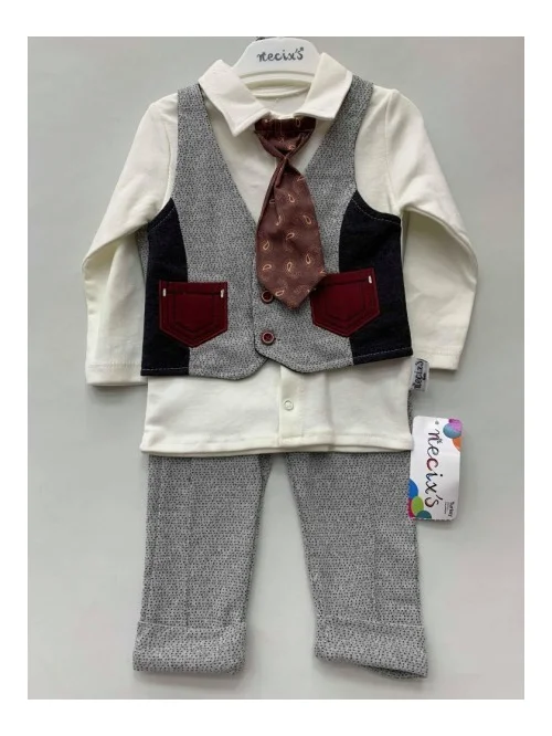 Komplet chłopięcy NE2725 (6M-12M)