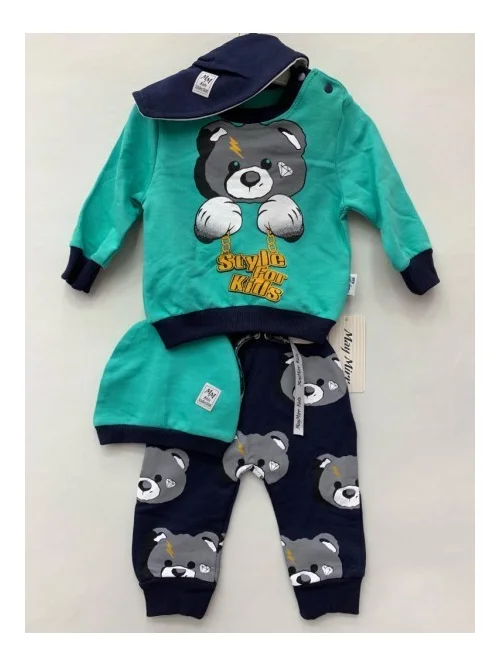 Komplet chłopięcy MM 2215 (3M-9M) 3