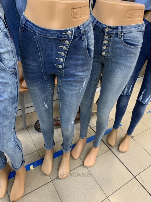Spodnie damskie jeans guzki LA16 (Xs-XL)