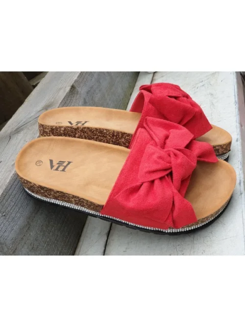 Klapki damskie LS-221 RED(36-41)