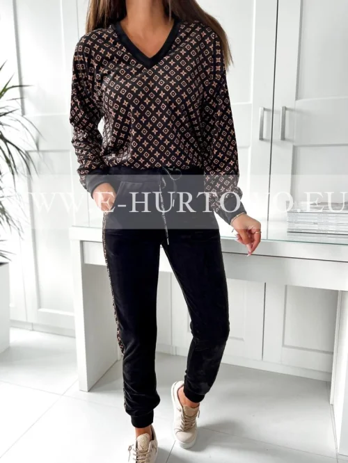 Komplet dres welurowy damski ST589771