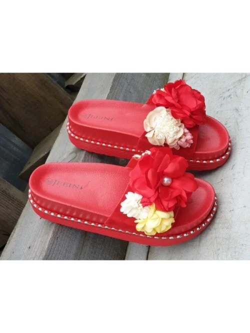 Klapki damskie 6138 RED (36- 41)